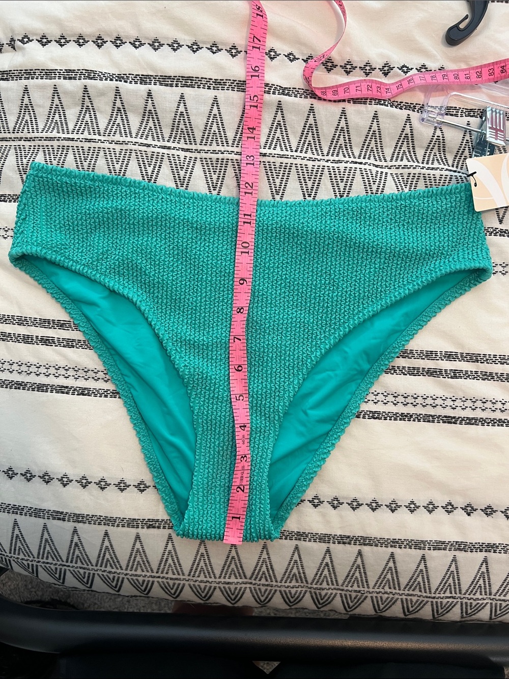 NWT Lively Textured Knot XL Bikini Top & High-Waist Bottoms Aqua size L - Picture 6 of 6